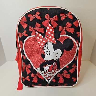 Minnie Mouse Red Black Backpack Disney