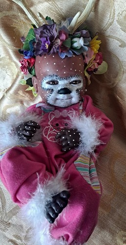 Ella an OOAK Hybrid Hirsch Baby Alternative Puppe Reborn La Newborn15 in umlackiert - Bild 15 von 20