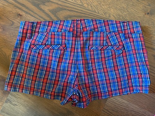 abercrombie girls short sleeve pink shirt & plaid cute stretch shorts set - Picture 5 of 10