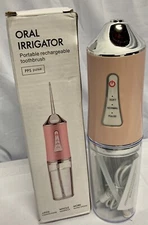 Cordless Electric Water Flosse, Oral Irrigator, Pink - NEW (dmgd bx)