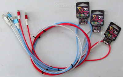 Charging Cable XL Light Up Type C Cord 7' Multiple Colors Chasing Lights Android