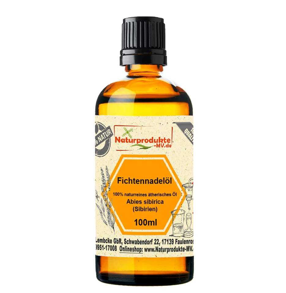 (114,50 EUR/l) Fichtennadelöl (100 ml) 100% naturreines ätherisches Fichtennadel