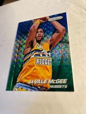 2014-15 Panini Prizm Prizms Blue and Green Mosaic Nuggets Card #55 JaVale McGee