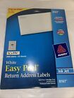 Avery Easy Peel Return Address Labels Inkjet 1/2 x 1 3/4 White 2000 Old/New Stoc