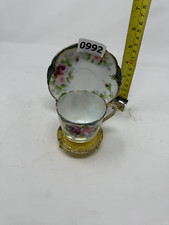 Elegant Gift  Floral Porcelain Demitasse Cup  Saucer Set  FREE SHIPPING