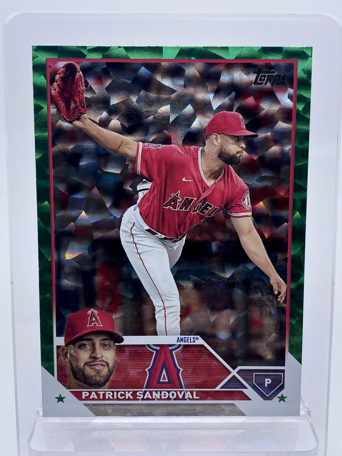 #327 Patrick Sandoval - 2023 Topps Series 1 Green Foil Parallel /499