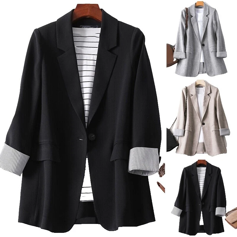 ZANZEA Black Casual Coats, Jackets & Vests for Women