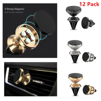 Magnetic Car Mount Air Vent Stand GPS Cell Phone Holder iPhone Universal 12 Pack