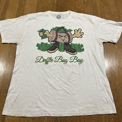 First Choice Street Apparel Duffle Bag Boy Cash XL White Green T Shirt