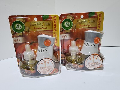 Air Wick Pumpkin Oil Warmers Refills Bundle Holiday Spice Scents Essential Oils