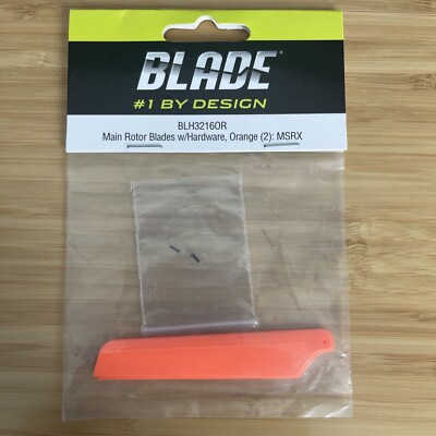 Blade BLH3216OR Main Rotor Blade Set w/Hardware (Orange) (2) (mSR X)