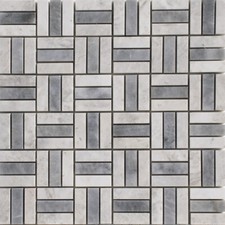 Trio Carrara  Tahoe Honed Marble Mosaic Tile