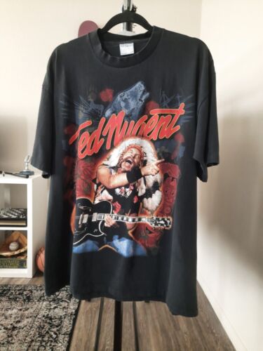 Vintage 2000 Ted Nugent Concert Tour Rock Music Single Stitch T-Shirt (XL) - Picture 2 of 18