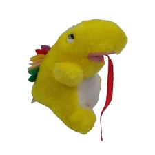 Dan Brechner Lizard Iguana Dragon Plush Stuffed Animal Yellow Tongue Vintage 6"