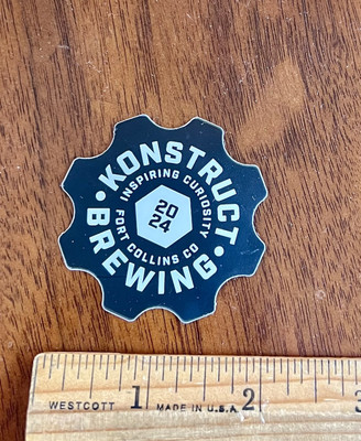 KONSTRUCT BREWING FORT COLLINS BREWERY BEER STICKER Colorado Brew Water Bottle