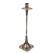 Arts Crafts Candlestick Silver Plated Jugendstil h38cm Circa 1880