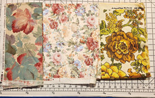 Designer Upholstery Fabric 3 Remnant Pieces Various Sizes See Description