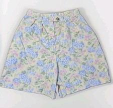 Jones New York Sport Size 8 Yellow Floral Linen Blend Shorts