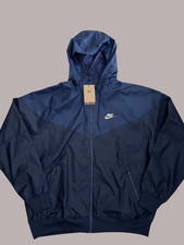 Nike Sportswear Hooded Jacket Windbreaker Running Classic Mens Sz L Blue New