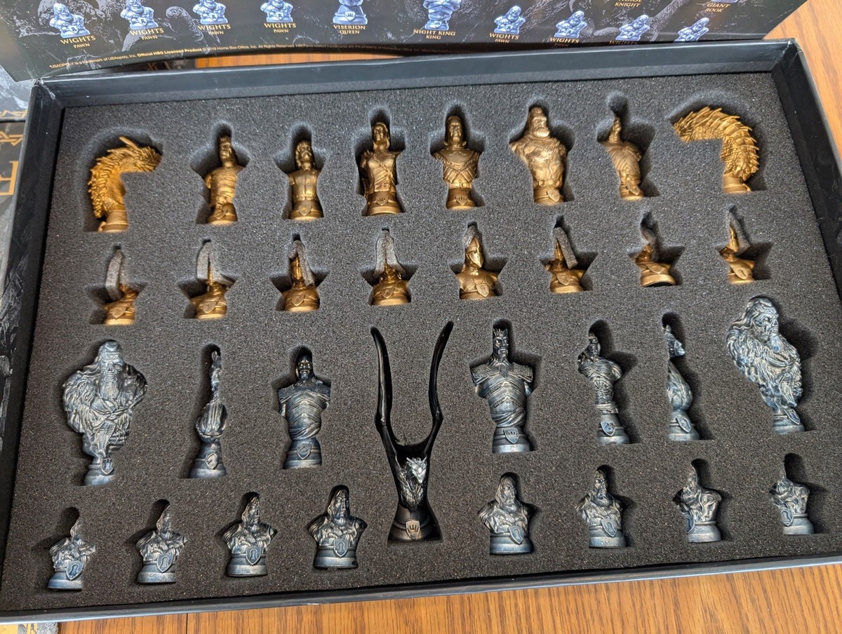 Game Of Thrones Collector's Chess Set - 32 Custom HBO Character Pieces | Westeros Vs White Walkers Chess Game