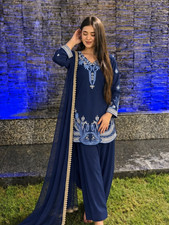 NEW INDIAN FARSHI NEW SALWAR KAMEEZ PAKISTANI WEDDING PARTY DRESS BOLLYWOOD SUIT