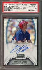 2011 Bowman Sterling #BSPBH Bryce Harper /109 RC Prospects Auto Ref. PSA 10 6482