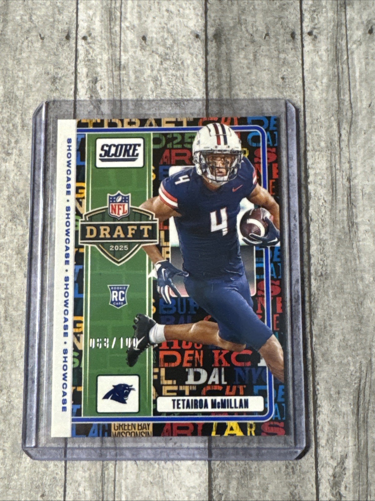 2025 PANINI SCORE FOOTBALL TETAIROA McMILLAN DRAFT SHOWCASE 68/100