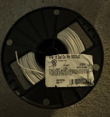 Southwire TFN 18 Sol Cu We 500Spc 26978706 500ft White NEW