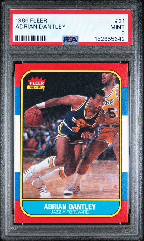 1986 FLEER #21 ADRIAN DANTLEY PSA 9