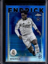 2024-25 Topps Chrome UEFA Endrick RC Blue Prism Refractor #/150 Real Madrid