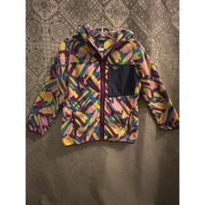 L.L. Bean Children's M 10/12 Multi-Color Fleece with Hood New Colorful Pattern