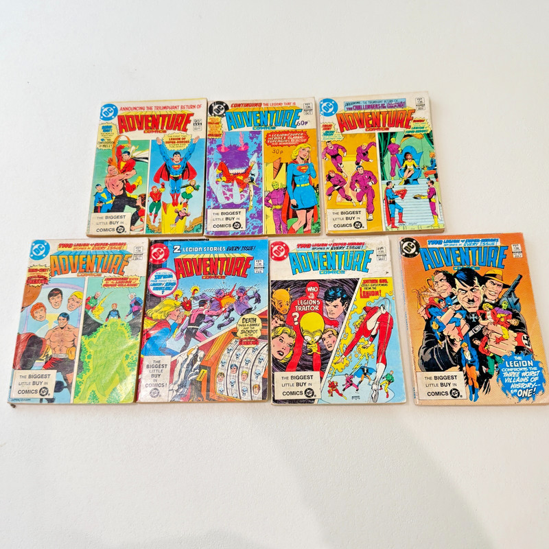 Adventure Comics #491-494 , 496, 499 and 501 (1982) DC Comics Digest 7-Book Lot