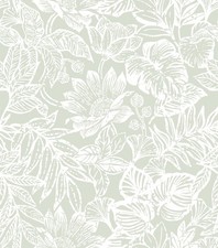 Peel and Stick Wallpaper Modern Wall Paper Green Boho Paper Bedroom Bathroom ...