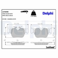 Delphi Bremsbelagsatz Scheibenbremse LP3598 FüR Bmw Mini F40 1Er 2Er F44 X2 F39