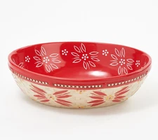 Temp-tations Old World Basketweave 2-qt Oval Bowl  H218495 Red