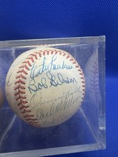 Autograph ball Hall of Famers.  Bob Gibson, Lou Brock, Kilabrew, Perry and more