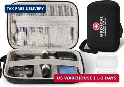 Hard Diabetes Travel Case for Accu-Chek/One Touch, Glucose Monitor Case for Care
