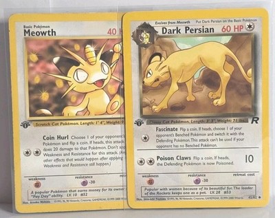 Dark Persian 42/82 1st Edition Evolution Team Rocket Vintage Pokemon WOTC LP/NM
