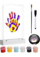 LED Family Handprint Kit with Light Handprint Keepsake Wooden Light
