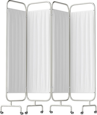 4-Panel Medical Privacy Screen on Wheels, 79'' X 71'' Portable Medical Privacy Scr