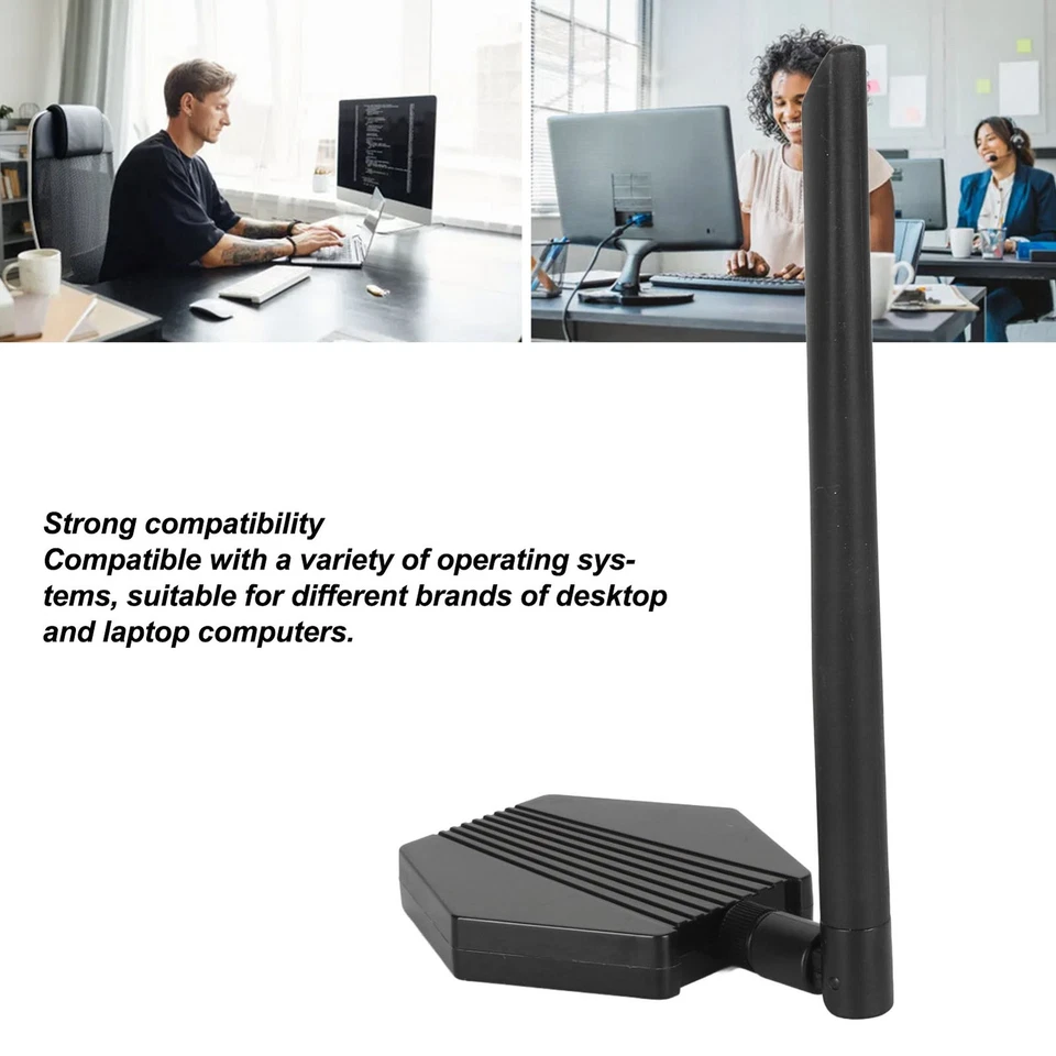 USB External Antenna 300Mbp Plug And Play Computer Antenna Dual Band 2.4G 5G⊹ - Image 3 of 4