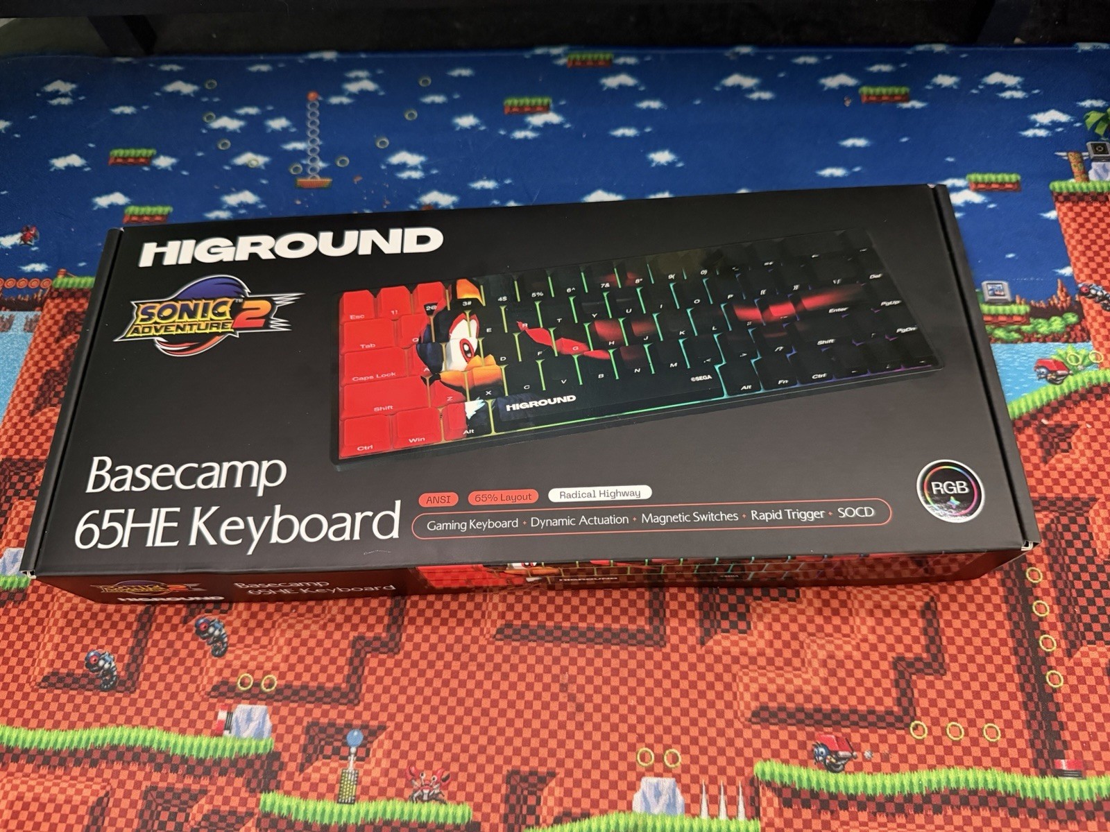 Higround x SEGA Sonic The Hedgehog SHADOW THE HEDGEHOG Radical 65HE Keyboard
