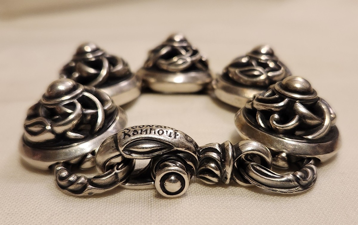 【美品】LONE ONES/Leonard Kamhoutメンズブレスレット Rare LONE ONES Leonard Kamhout Heavy Thick Dome Bracelet | eBay