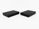 2 Pack Black Jewellery Gift Boxes with Lid Cushion Insert Necklace Ring Earrings