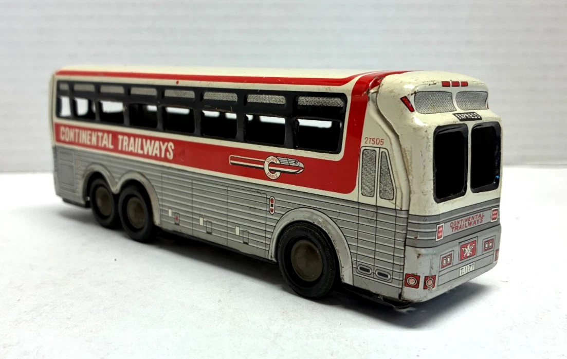 Trailways Toy Bus In Vintage & Antique Tin Toy Vehicles for sale