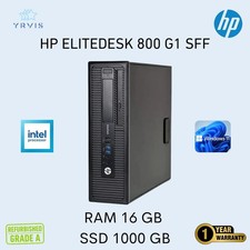 PC DE BUREAU HP 800G1 SFF INTEL I5 RAM 16 Go SSD 1TB WIN 11 PRO RECONDITIONNÉ