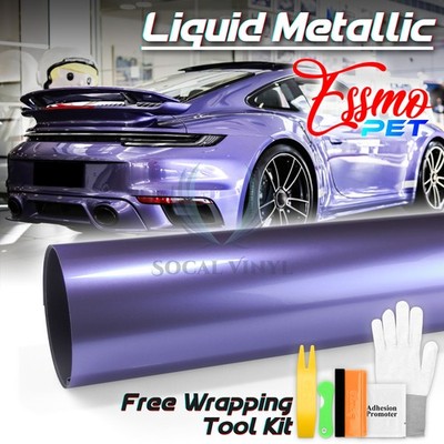 ESSMO PET Liquid Metallic Viola Purple Vinyl Wrap Auto Decal Sticker Air Release