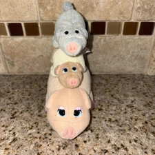 Galoob Toys Vintage 1997 Pound Puppy Piggies Plush Mommy and 2 mini piglets #416