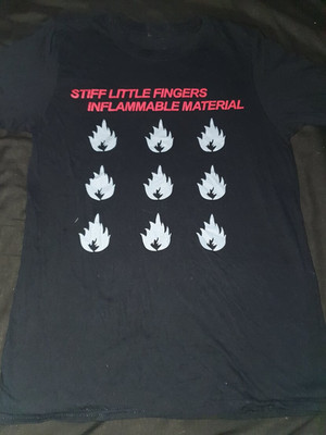 Stiff Little Fingers Inflammable Material Tour T-shirt Full Size S-5XL QT1808