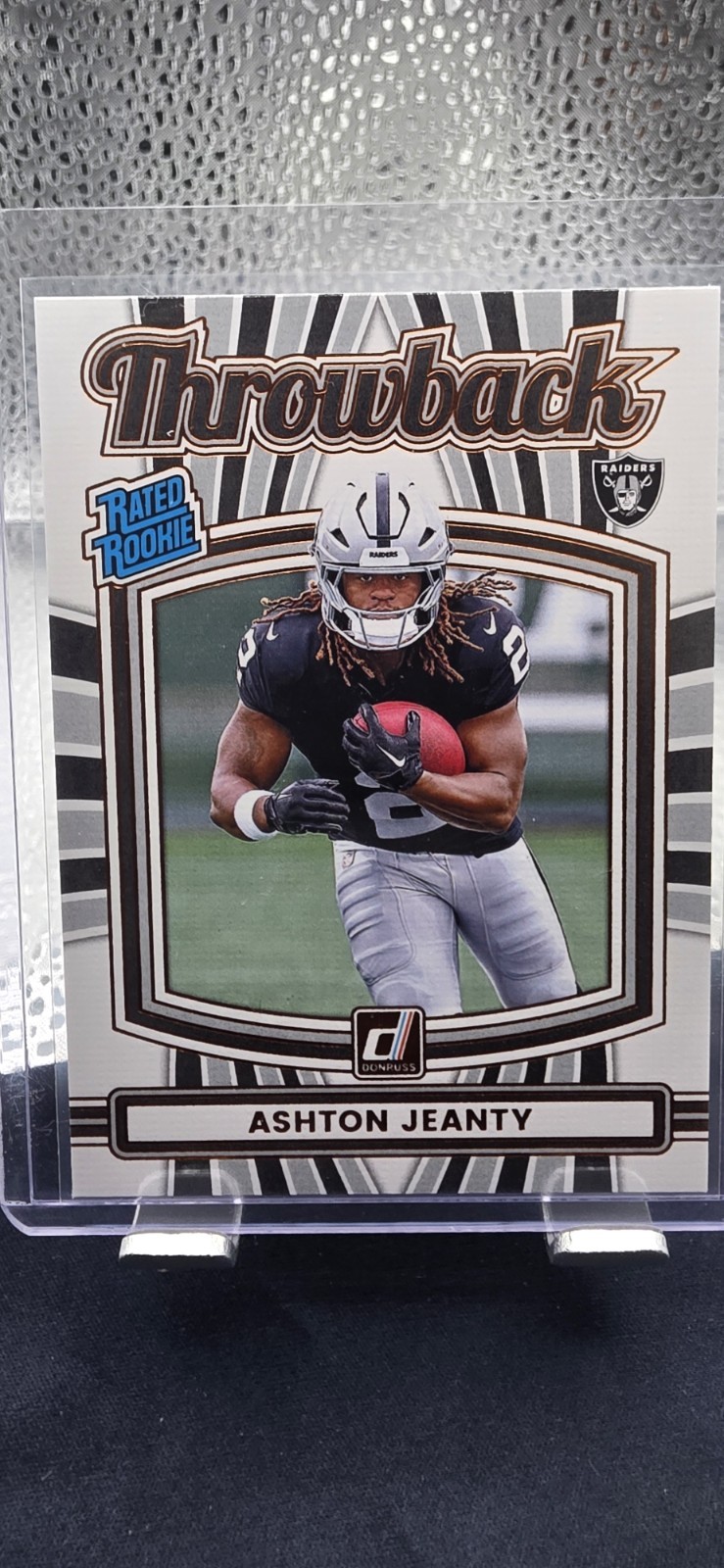 2025 Donruss Rated Rookie Throwback Ashton Jeanty Rookie RC